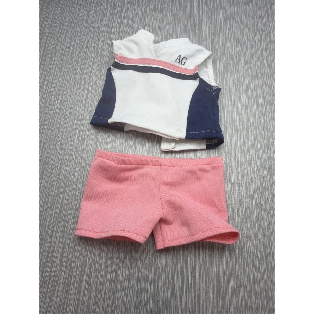 American Girl Tennis Outfit II 2005 Retired Top Pink Shorts 18" Doll Partial